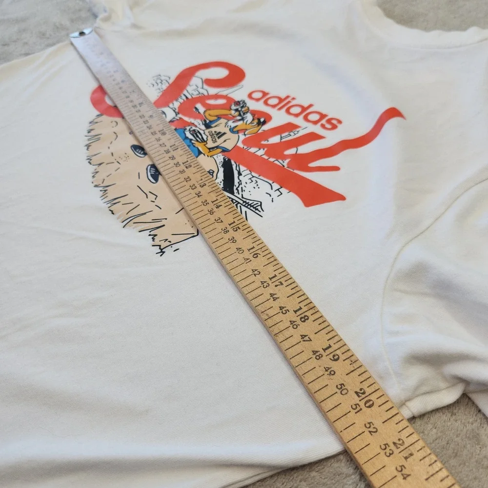 Adidas Seoul Athletic Club Shirt Mens Medium Mascot Korea White Cotton Tee